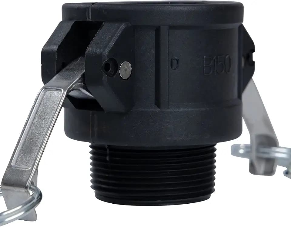 2 pcs Poly cam lock fittings (1-1/2" Part B) Cam & Groove Hose Fitting, Male Aadapter x Female NPT Thread Polypropylene Camlock Fittings (1-1/2")