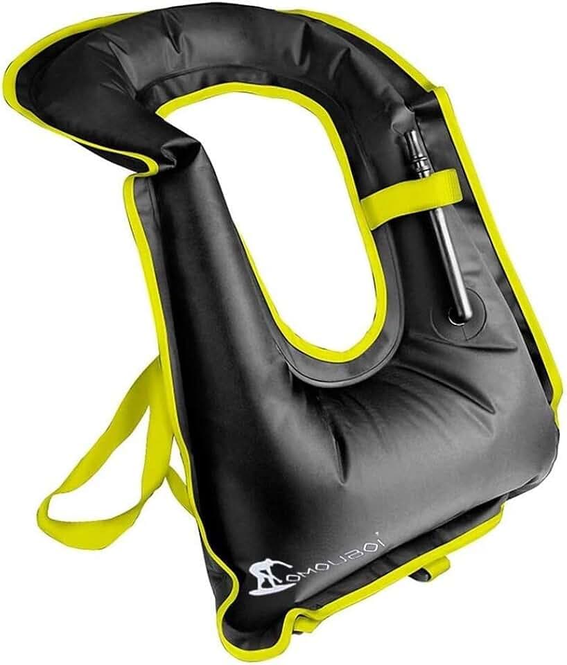 OMOUBOI Snorkel Vest for Adults Swim Vests Inflatable Snorkeling Jackets for Diving, Snorkeling, Swimming Safety (Suitable for 100-220 lbs)