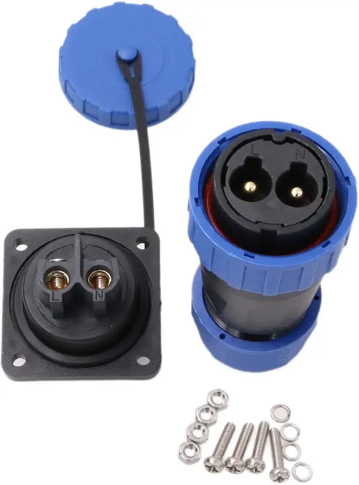 HangTon TY28 2 Pin 45A Aviation Waterproof Power Connector Männlich Weiblich Kabel Stecker Buchse Schraube-Crimp Lötfrei Quick-Disconnect für Outdoor Solar Truck Gerät