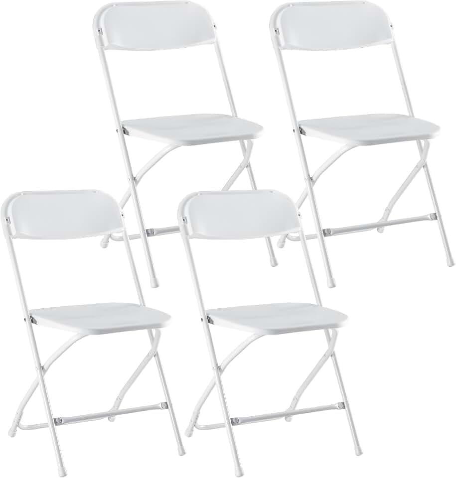 DUMOS Folding Chairs Sets of 4, Portable Chairs, Home Office