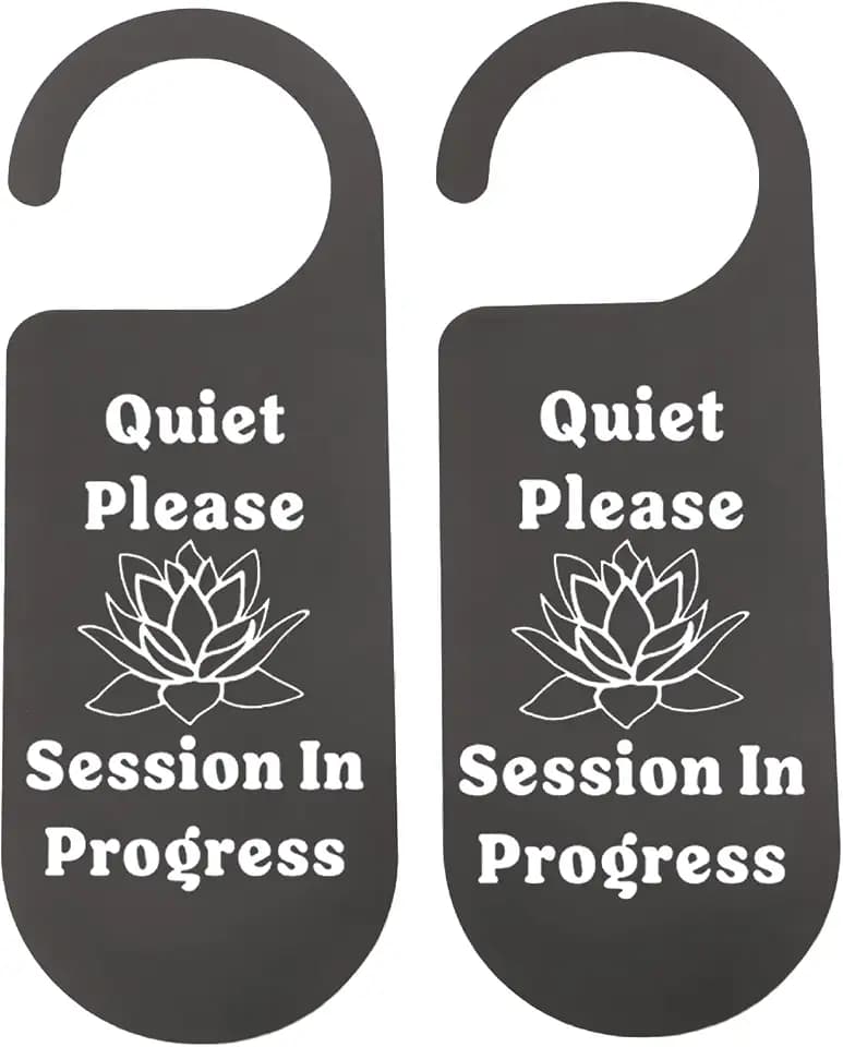 CENWA 2 Pcs Do Not Disturb Door Hanger Sign Quiet Please Session In Progress Sign for Office Home (Quiet Please Session)