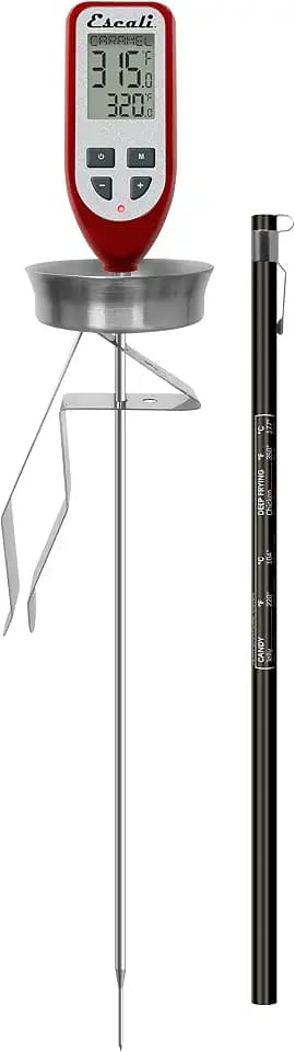 Escali DHC1 Digital Deep Fry Thermometer and Candy Thermometer with Pot Clip and Oil Temperature Gauge for Frying