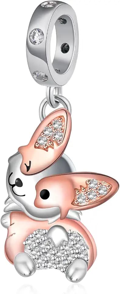 Cute Dog Charms for Women 925 Sterling Silver Pug/Yorkie/Corgi/French Bulldog/Poodle/Husky Charms for Bracelets Cute Puppy Charm Beads for Jewelry Making