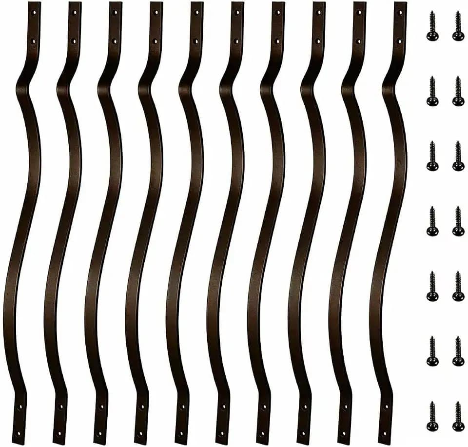 HZIU 51 Pack 36" Deck Balusters with Screws ,Iron Deck Railing