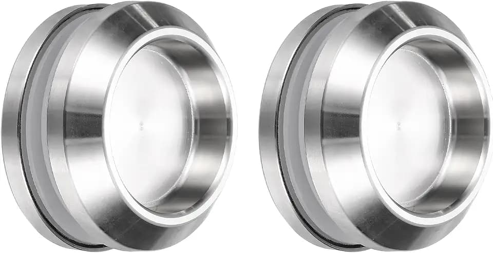 uxcell 2 Pcs Round Glass Sliding Door Handles, 304 Stainless Steel Back-to-Back Bathroom Handle Pull Knob with Screw for Shower Balcony Office Sliding Door Cabinet, Silver