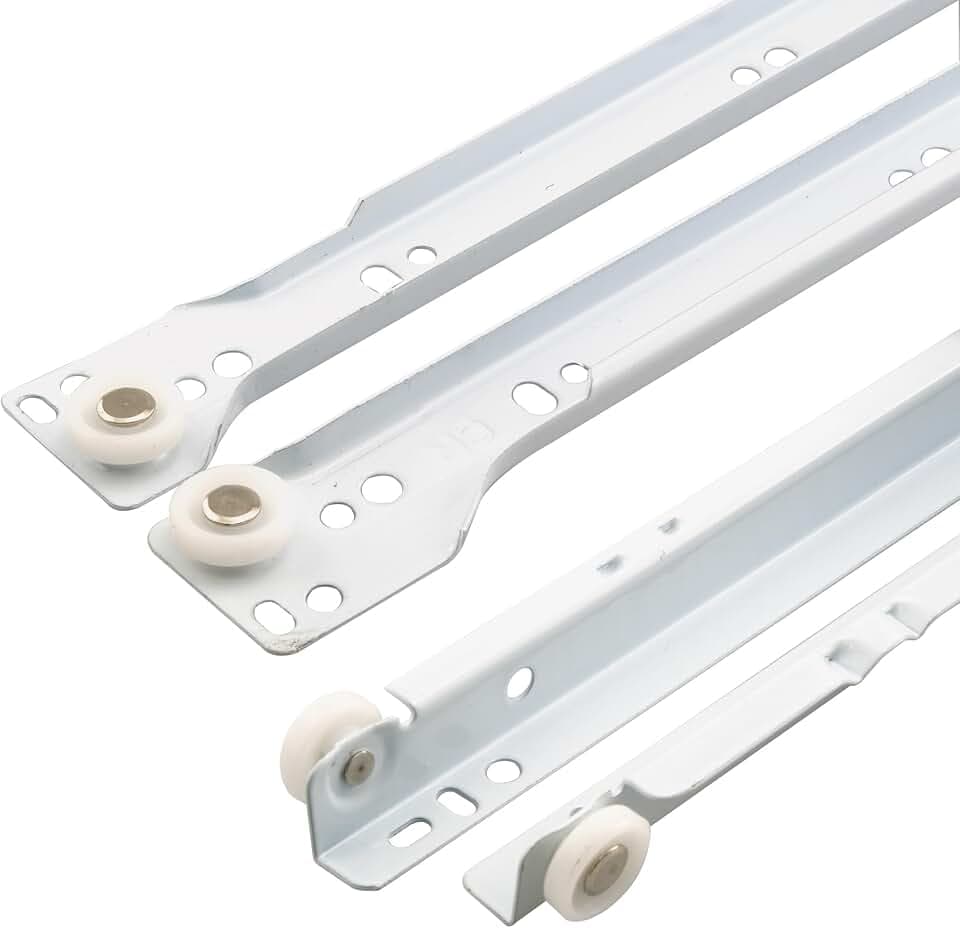 Prime-Line MP7213 Bottom Mount RV and Mobile Home Drawer Slides, White (1 Set)