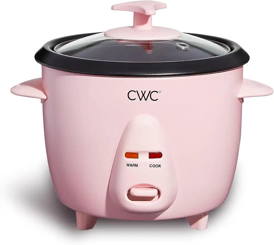 COOK WITH COLOR 6 Cup Rice Cooker 300W - Effortless Cooking and Perfectly, Cooks 3 Cups of Raw Rice for 6 Cups of Cooked Rice, Pink