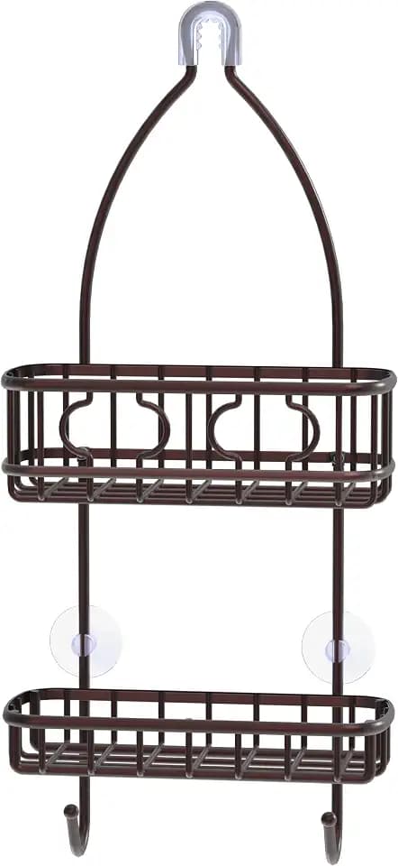 Simple Houseware Bathroom Hanging Shower Head Caddy Organizer, Bronze