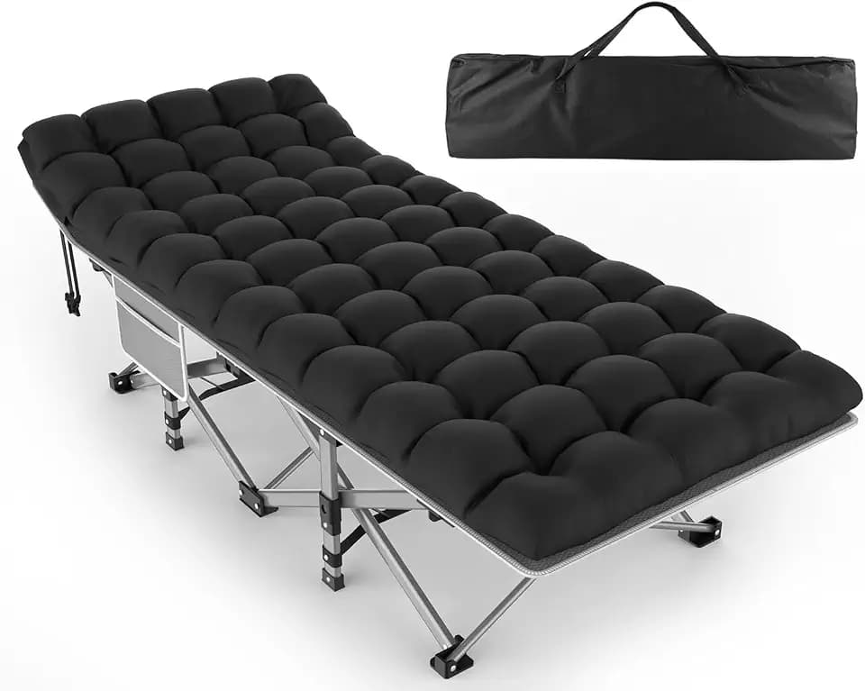 ZENPETIO Folding Camping Cot for Adults, 28" Heavy-Duty Portable Cots Bed