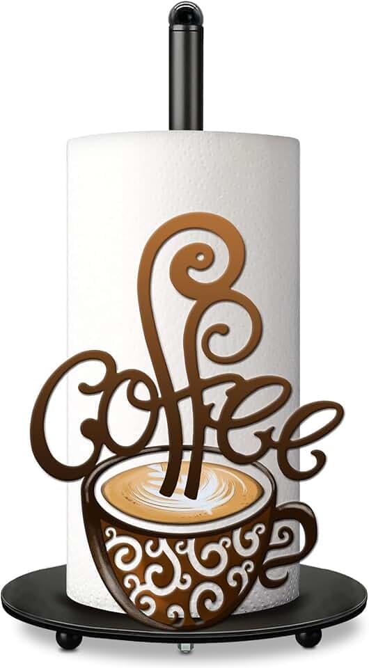 Hexagram Coffee Kitchen Decor Gifts, Coffee Paper Towel Holder