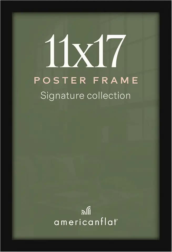 Americanflat 11x17 Picture Frame - Engineered Wood - Black