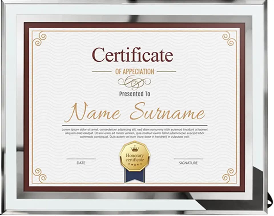 Schliersee 8.5 x 11 Certificate Document Frame Diploma Glass Picture Frames Only for Tabletop, Pack of 4, For Christmas Gift