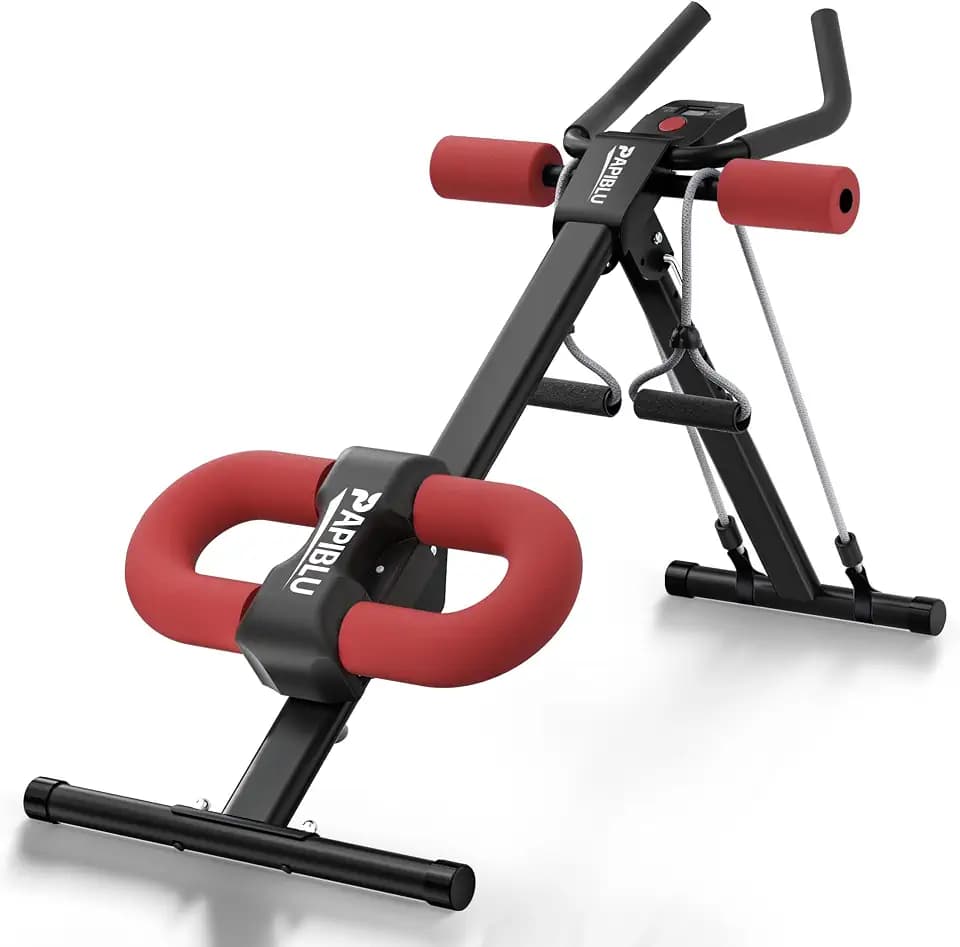Abdominal Trainers - Adjustable Ab Trainer Machine, Foldable Abdominal Workout Equipment with Knee Protection - Home Gym Core Strength Trainer for Men & Women
