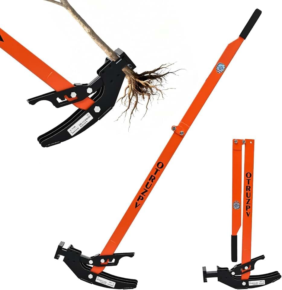 Heavy-Duty Sapling Puller Tool,3-Position Tree Puller for 1/4"-2" Stems