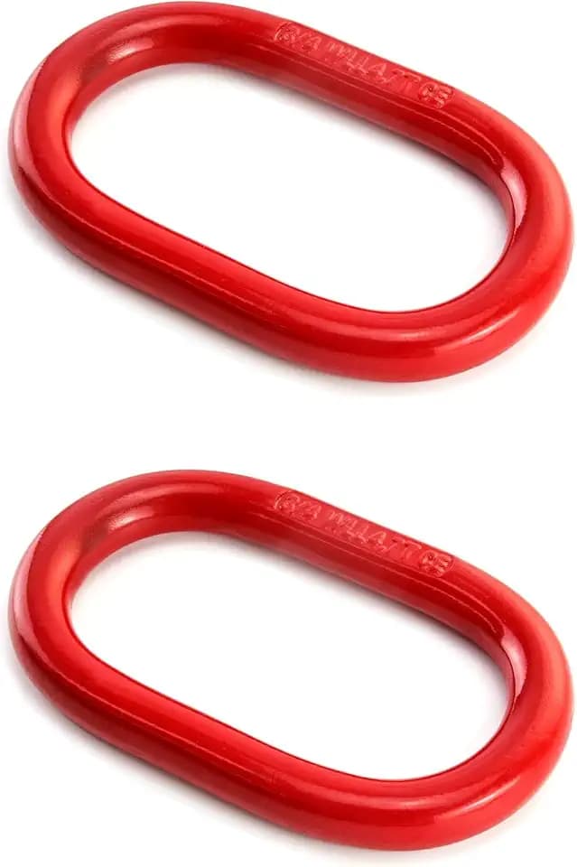 EGV 5/8" G80 Oblong Master Link 2 Pack, 6613 lbs Lifting Ring, Red