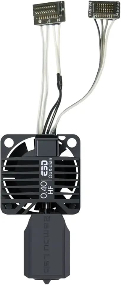 Bambu Lab High Flow Hotend – ObXidian™ 0.4mm Nozzle Compatible with X1C (X1-Carbon), Bambu Approved – 60% Increased Flow Rate, Faster, Smoother 3D Printing, Easy Drop-in Installation