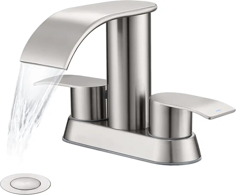 Ultimate Unicorn Waterfall Bathroom Sink Faucet Brushed Nickel 4 inch