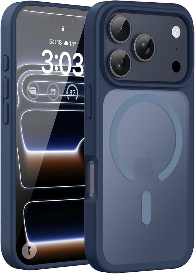 ORDA für iPhone 17 Pro Hülle, Kompatibel mit MagSafe, Dunkel Blau