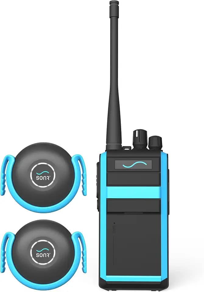 SONR Dual Receiver Swim Coach Communicator, Real-time Bone Conduction System (Black)