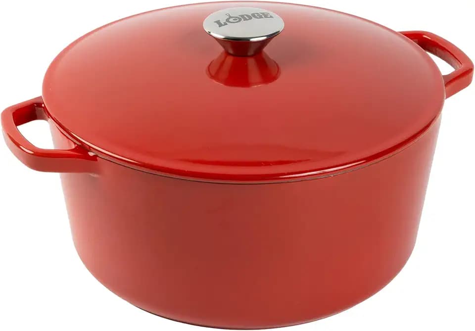 Lodge 5 Quart Cast Iron Elements Enamel Dutch Oven - Apple