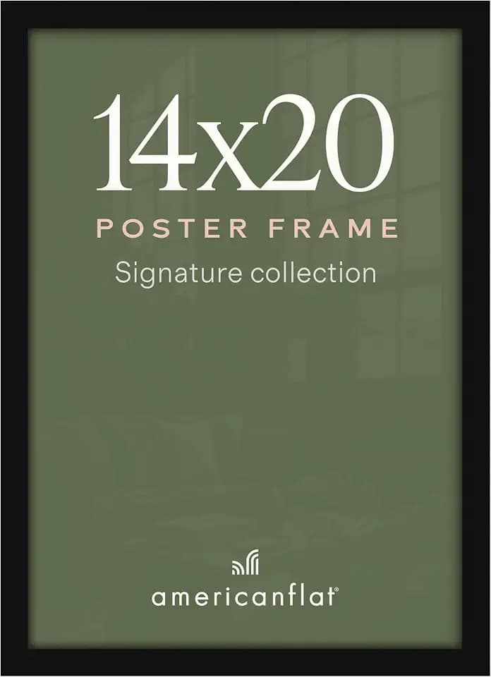Americanflat 14x20 Picture Frame - Engineered Wood - Black