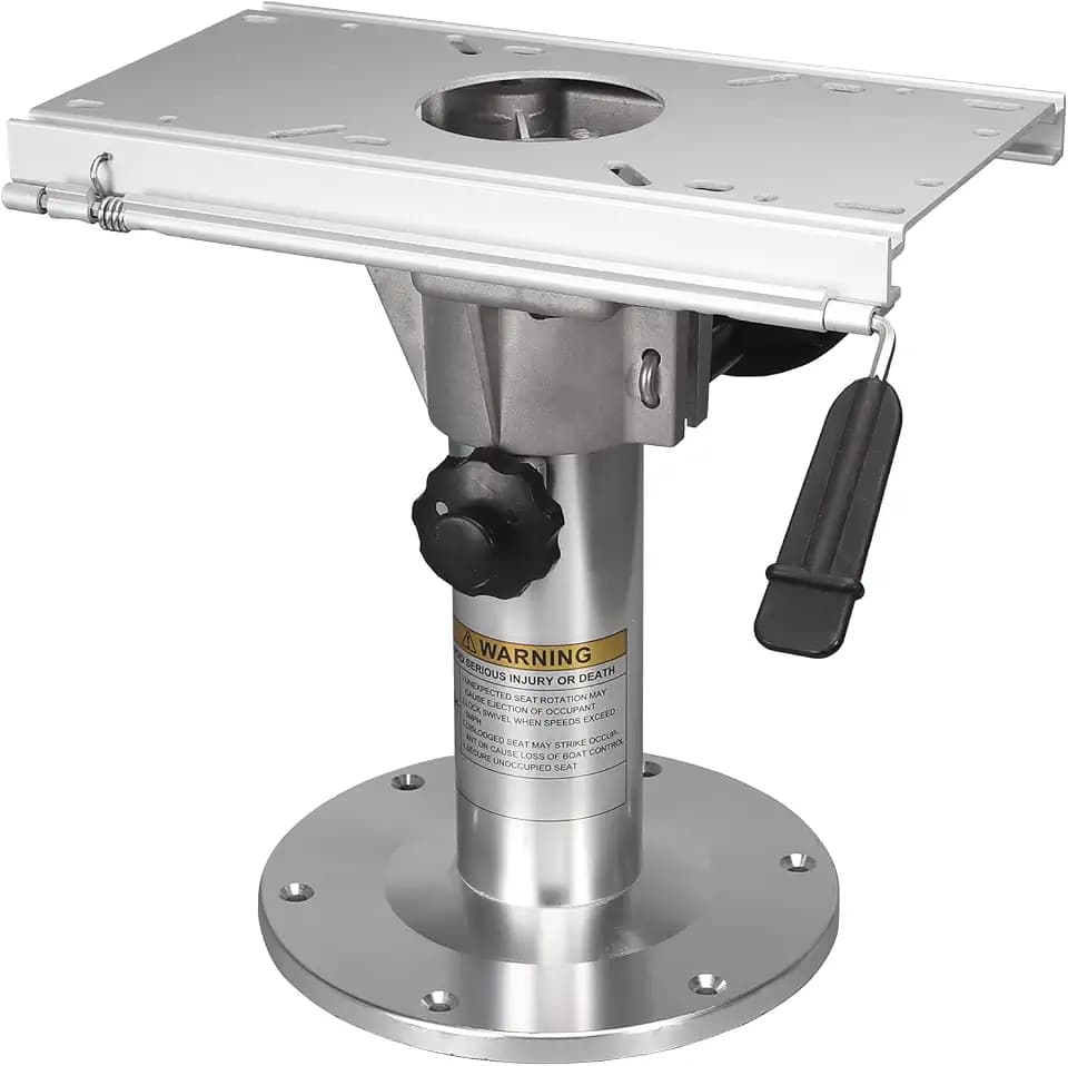 ONHI Adjustable Boat Seat Pedestal 14-20 Inch with Slide & Locking Swivel