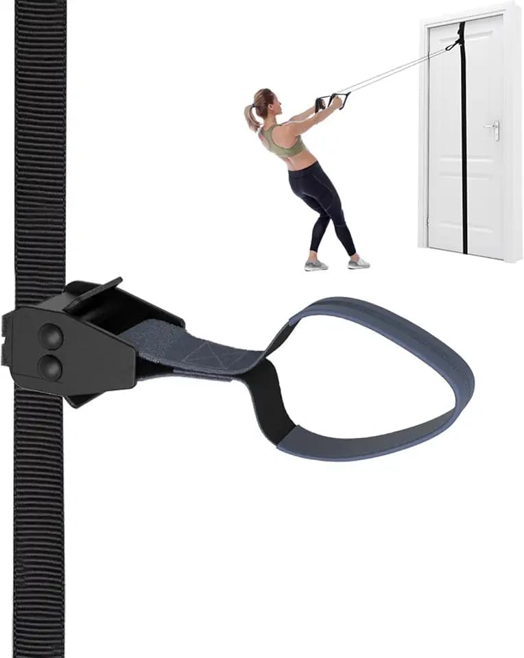 FITKIT Sliding Door Anchor for Resistance Bands, Adjustable Height