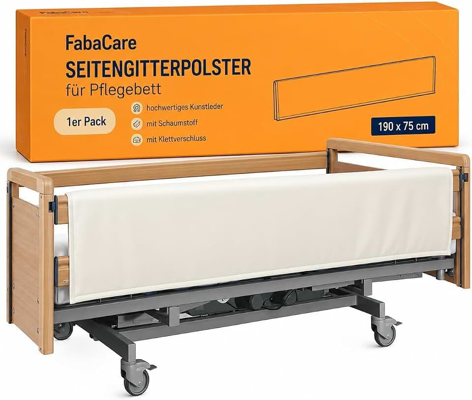 FabaCare Seitengitterpolster 190 x 75 cm mit Klettverschluss