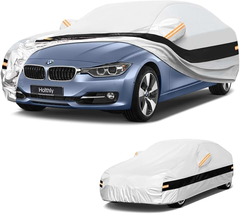 Autoabdeckung Passend für BMW 3er G20/G28(2018-2026) 10 Schichten Vollgarage Auto Abdeckplane 100% Wasserdicht Autoplane Outdoor Autogarage Wasser,Staubschutz,Wind,Regen und UV Schutz.