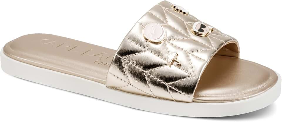 KARL LAGERFELD Women's Cushioned Insole Everyday Carenza Studs - Flat Sandal