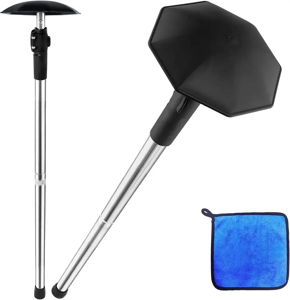 Golf Club Travel Protector Stick, 33"-60" Golf Travel Bag Support Pole Backup Support Adjustable for Airlines Stiff Arm Club Protector Metal Pole Hard Cover Black