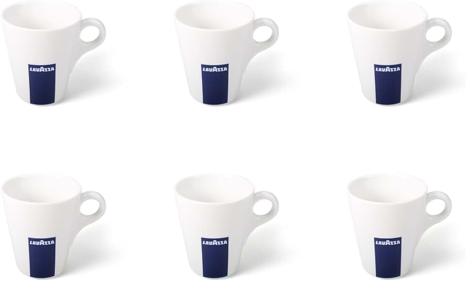 Holland Plastics 6 X Lavazza Coffee/Cappuccino/Latte Mugs-Capacity 10oz