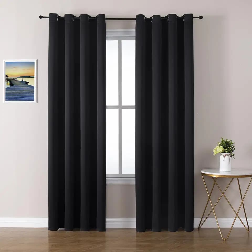 ChrisDowa Blackout Curtains for Bedroom and Living Room 80 Inches Long