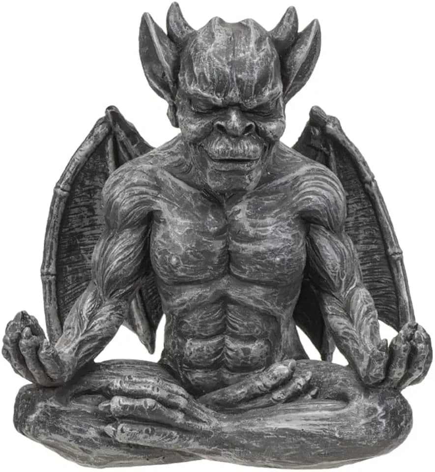 Pacific Giftware Gargoyle Meditation Figurine, 6.1-inch Height, Resin, Table Decoration