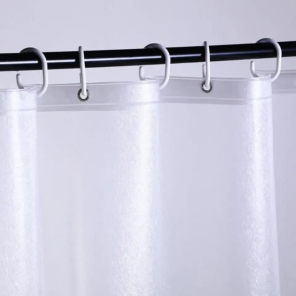 Short Shower Curtain Liner 72x54 inch, Frosted Waterproof 8G EVA Plastic Bathroom Shower Liners 54 inch Length for Walk in tub Window