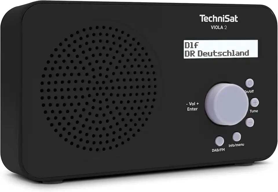 TechniSat Viola 2 - tragbares DAB Radio, DAB+, UKW, 1 Watt RMS, schwarz