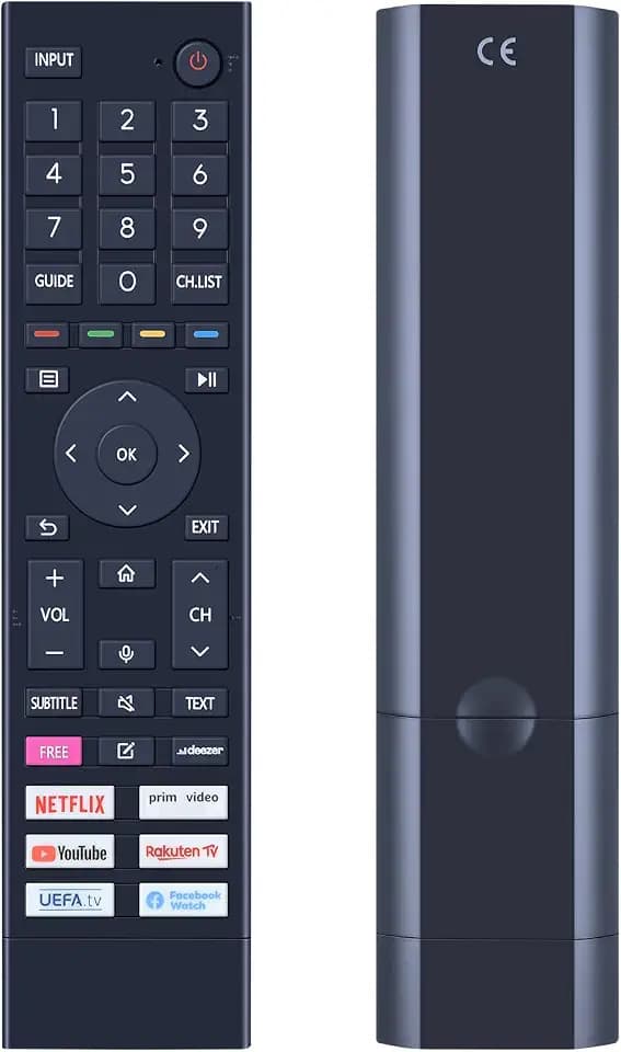 Voice Ersatz Fernbedienung ERF3B80H für Hisense TV 43A7GQ 55E76GQ 43A6G 50E76GQ 50A53FEVS 65A53FEVS 50E76GQ A20490T 50A7GQ 50A7GQ 43A6BG 50A6BG 55E76GQ 58A6G Hisense Fernbedienung