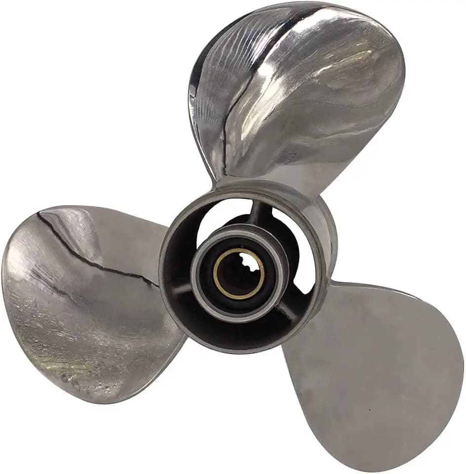 9-7/8x10-1/2 9 7/8x12 9 7/8x13 9 7/8x14 Stainless Steel Propeller for Yamaha 20-30HP Outboard Motor Pressed in Rubber Hub
