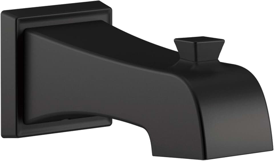 DELTA FAUCET RP77092BL Ashlyn Non Diverter Tub Spout, Matte Black