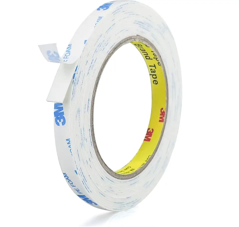 Hasaky Double Sided Tape 0.39in x 16.5ft, Mounting Tape Heavy Duty, Picture Hanging Strips, Strong Adhesive PE Foam Tape