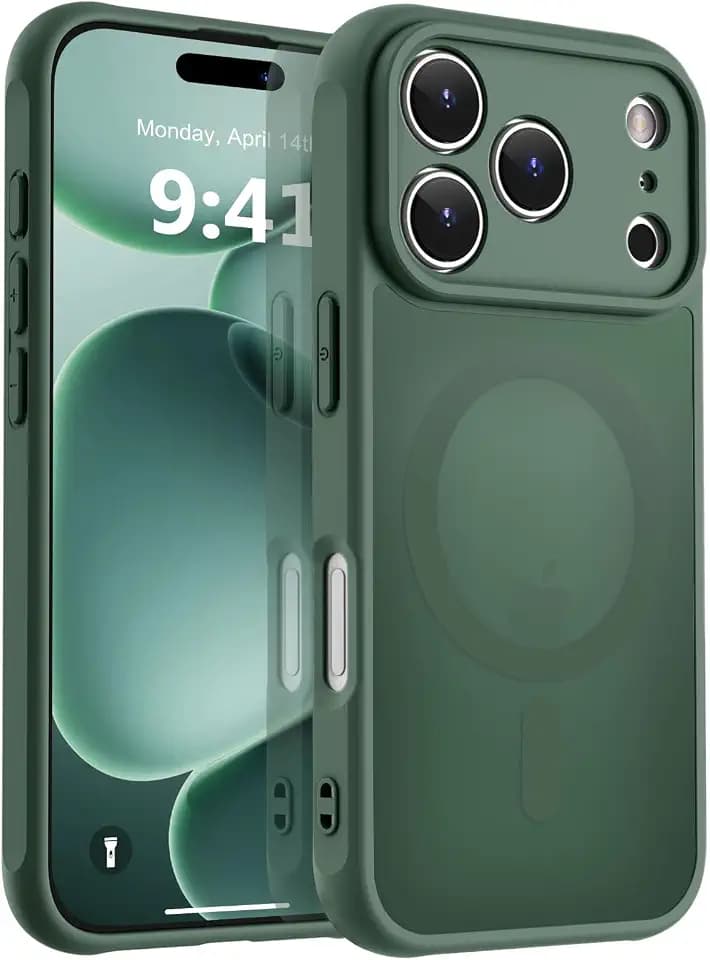 MOCCA Magnetic Shockproof for iPhone 17 Pro Case,Midnight Green