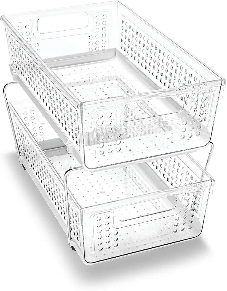 madesmart Premium Two Tier Organizer, Clear