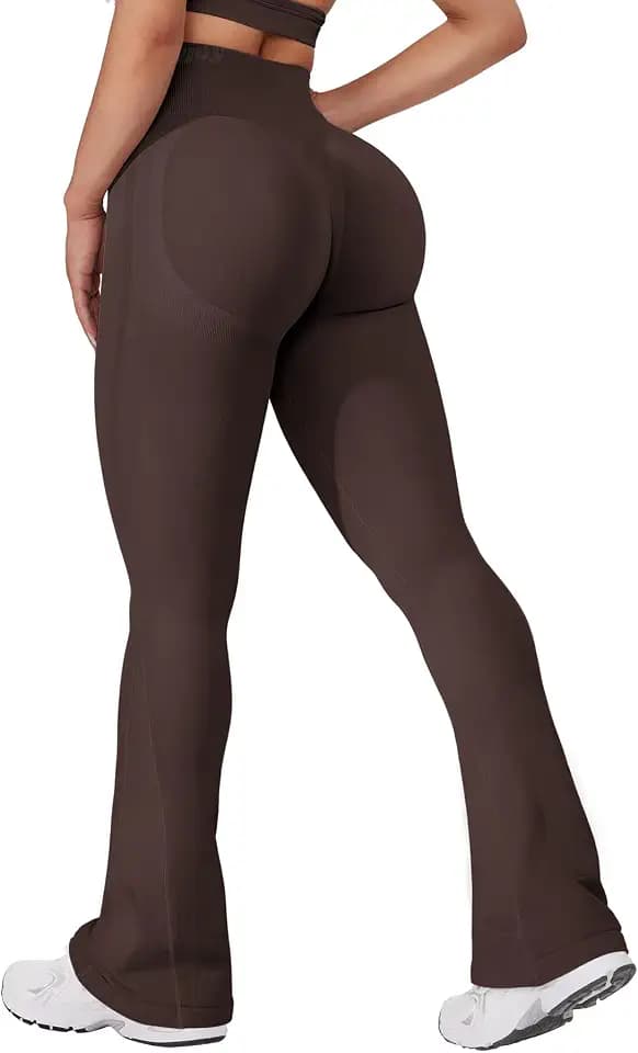 VOYJOY Mini Flared Impact Leggings 30" Seamless Hidden Scrunch Yoga Pants