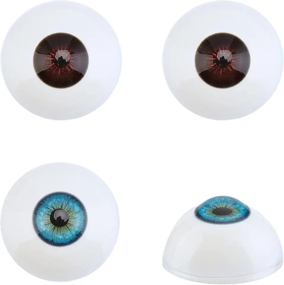 PH PandaHall 2 Pair Realistic Eyes Big Eyeballs Human Eyes Large Acrylic Eyeballs for Halloween Party Decor Sculptures Props
