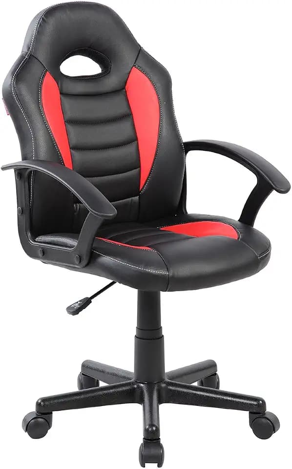 Techni Mobili Kids Gaming Chair, Racing Style Desk Chair, Adjustable, Red
