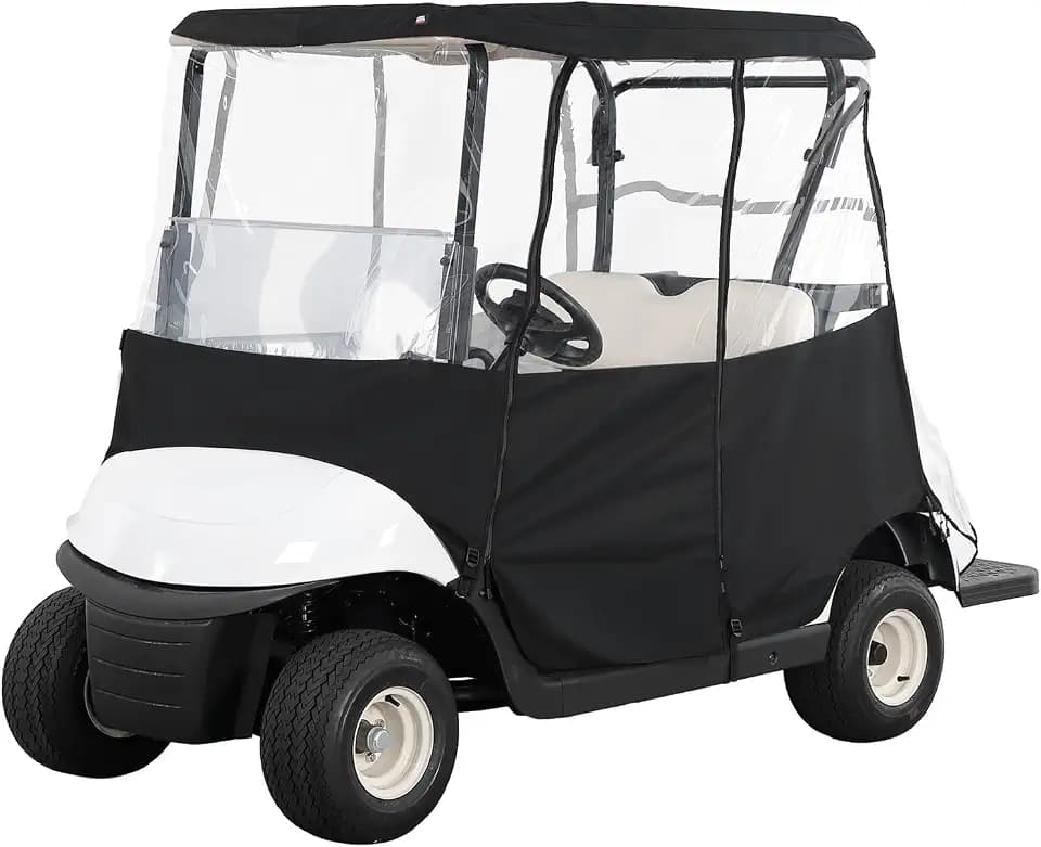 KEMIMOTO Golf Cart Enclosure for 2-Seat Carts with Tops up to 54 Inches