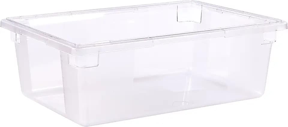 Carlisle FoodService Products Storplus Food Storage Container with Stackable Design for Catering, Buffets, Restaurants, Polycarbonate (Pc), 12.5 Gallons, Clear, (Pack of 4)