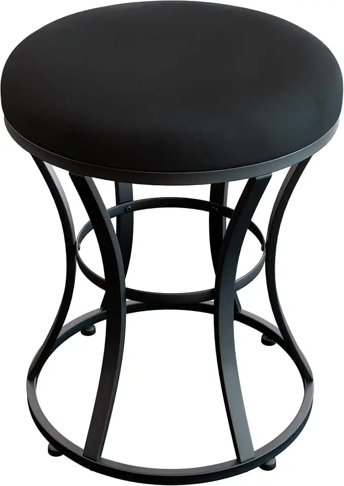 Vanity Chair, Small Velvet Vanity Stool & Ottoman Bench for Bathroom, Dorm