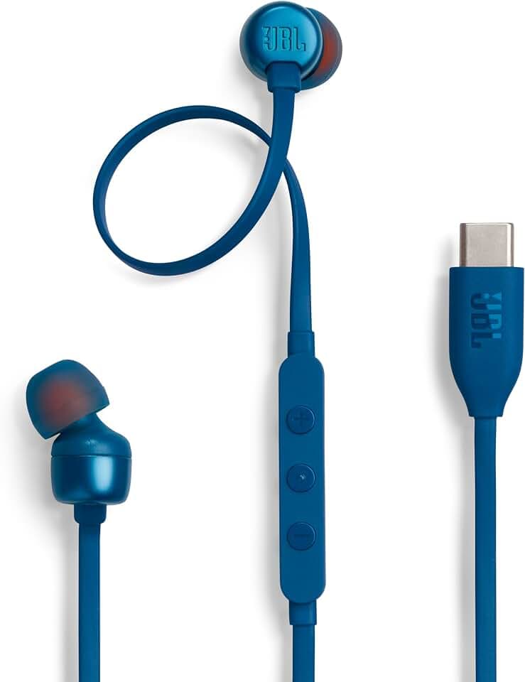 JBL TUNE310C USB Type-C Anschluss Kopfhörer, 96kHz/24-Bit DAC Eingebaut/3-Tasten-Fernbedienung mit Mikrofon zum Telefonieren/Flachkabel, 3 Arten von voreingestellten Equalizer inklusive, hohe