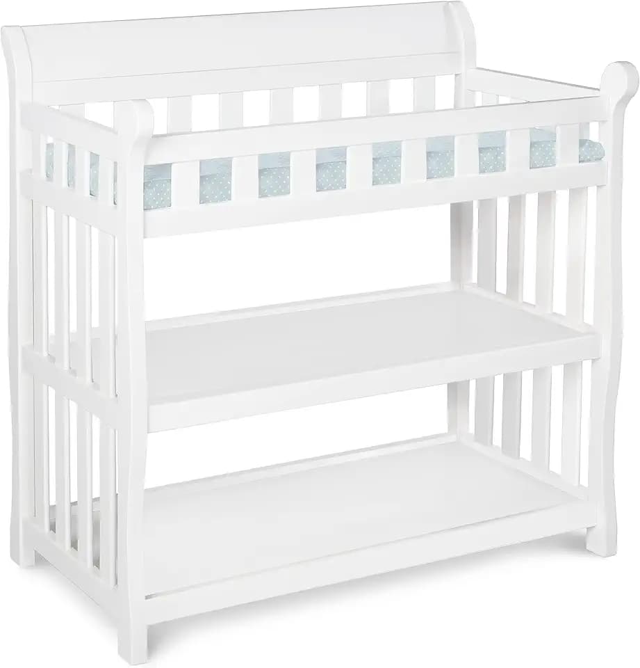 Delta Children Eclipse Changing Table with Changing Pad, White